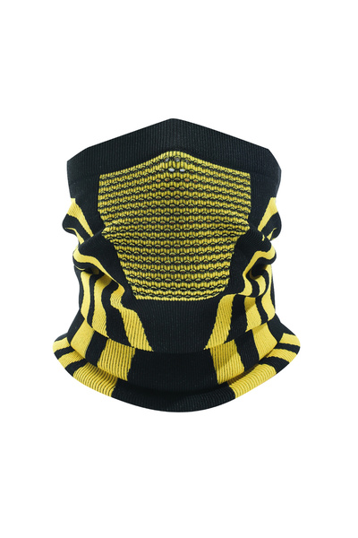 Choice غطاء رأس/قناع وجه شتوي أصفر بمقاس حر، قناع وجه مقاوم للرياح للتزلج على...