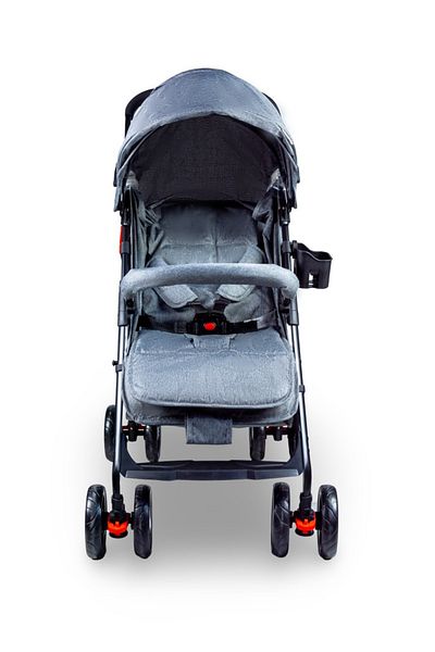 molody – Foldable Baby Stroller with Storage Basket – Grey