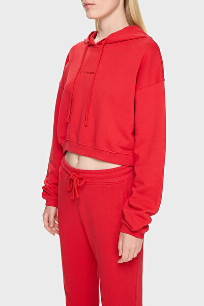 LES BENJAMINS Бавовняний кроп-топ з капюшоном SWEAT LB24FWESSFUHD