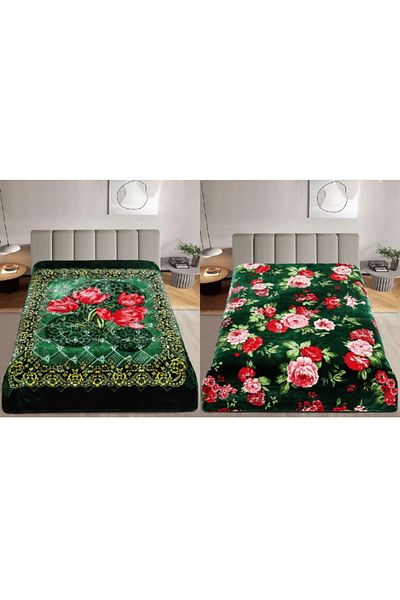 smart home Luxury Winter Blanket for Two People - Soft, Patterned, Two-Layer Blanket - Weight 4 kg - Size 200 x 230 cm