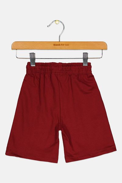 Harry Potter Toddlers Boy Graphic Print Basic Shorts, Maroon