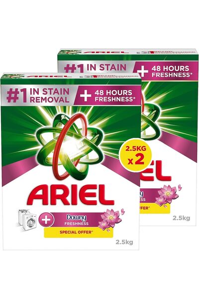 Ariel Automatic Downy Fresh Laundry Detergent Powder, 2x2.5Kg