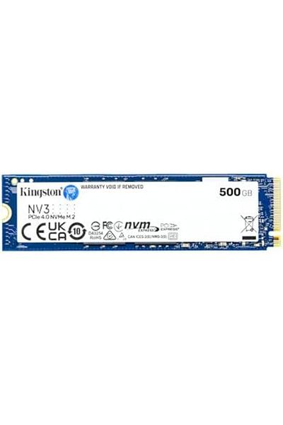 Kingston قرص SSD داخلي Kingston NV3 مع PCIe 4.0 - سعة 500 جيجابايت، M.2 2280
