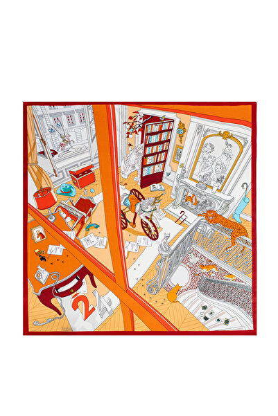 CASHMERE AND SİLK MAWLANA (53 X 53 ) Eșarfă din mătase pură