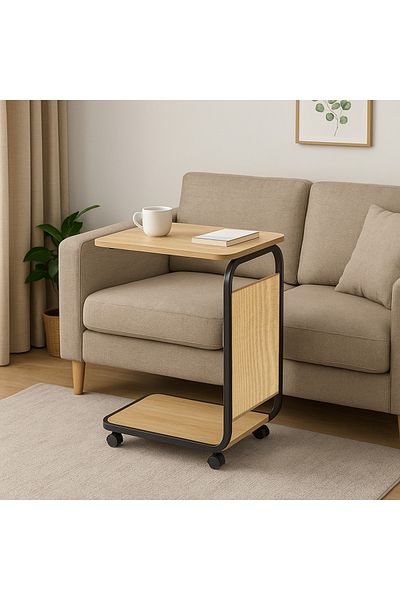 TrentonGCC Multi-Function Tea Table with Storage Pocket – 64x45x30 cm