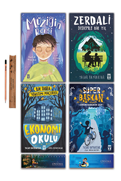 Genç Timaş Müziğin Rengi - Zerdali - Süper Başkan - Ekonomi Okulu Set 4 Kitap