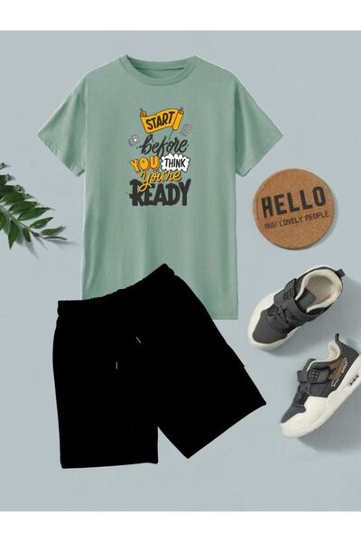 armicem Kargo džep Detaljan Kapri & Štampano T-shirt Kombinacija