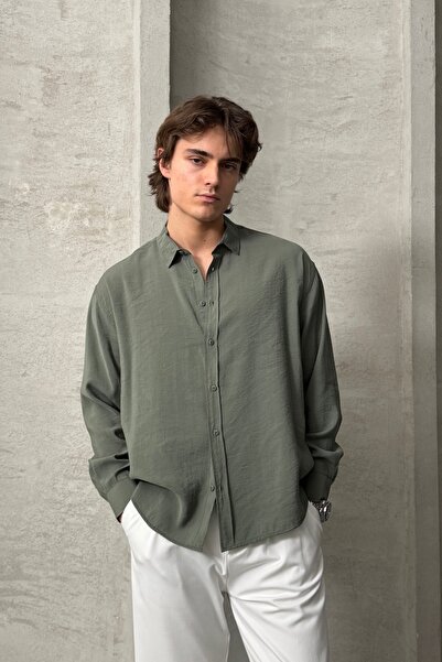 HYMAN Erkek Oversize Modal Gömlek