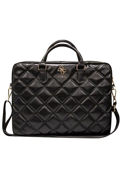 Guess Geanta pentru laptop, Guess, Piele ecologica, 16'', Negru