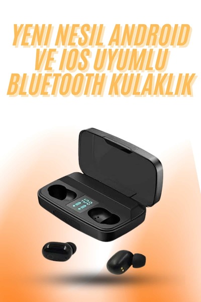 UCUZTEKNO TWS Bluetooth Kulaklık 5.0 Bluetooth Bağlantılı Dokunmatik Kontrol ...