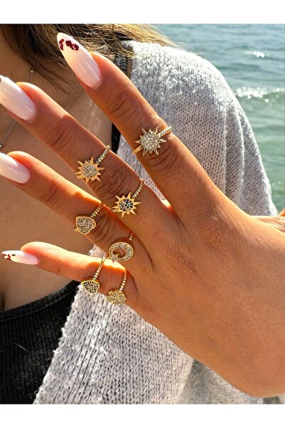 stainless steell ZİRKONTAŞLI 4 YAPRAKLI YONCA YÜZÜK