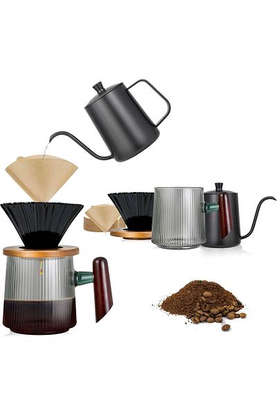 MIBRU V60 Drip 4Piece Coffee Set Professional Coffee Machine Drip