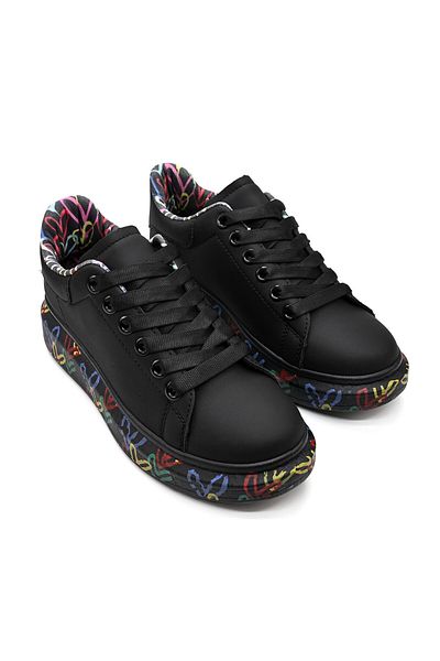 Tmall Pantofi Sport De Dama,Din piele Ecologica,D1369,Negru