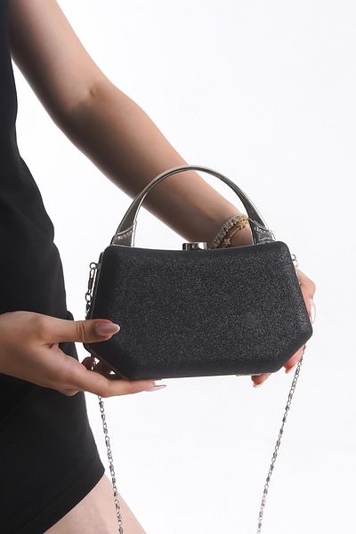 GUİZA Evening Dress Bag Special Design Case Crystal Stone Chain and Armlet Evening Dress Bag