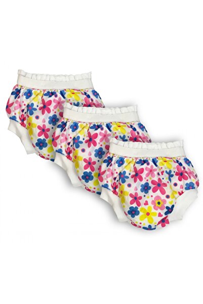 Sema Baby 3'lü Desenli Lüks Alıştırma Külodu No.3 20-25 kg - Flowers