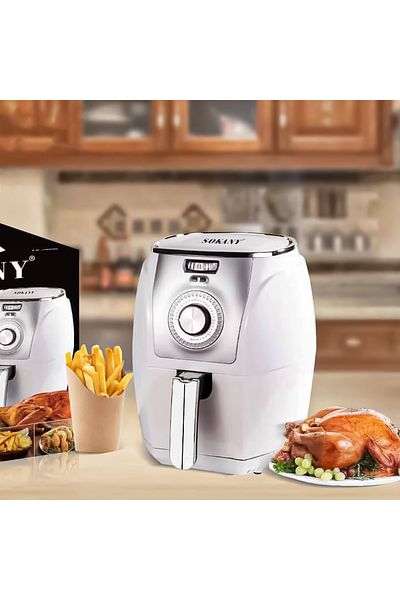SOKANY Friteuză fără ulei Se-3010, 1500w, 5l, control al temperaturii, albă