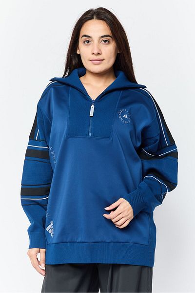 adidas By Stella Mccartney Women Sportswear Fit Long Sleeves Outdoor Sweatshirt, Navy