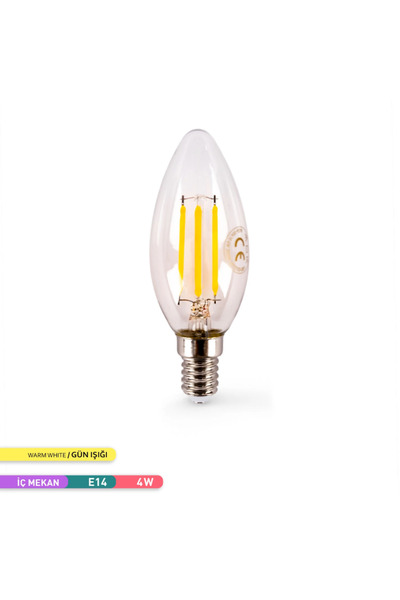 ACK 4w Rustik Buji Led Ampul 3000k E14 -aa36-00410