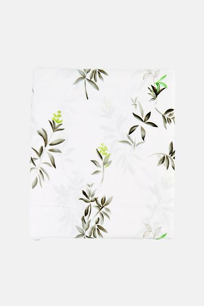 Catherine Malandrino King 3 Pcs Allover Print Duvet Set, White