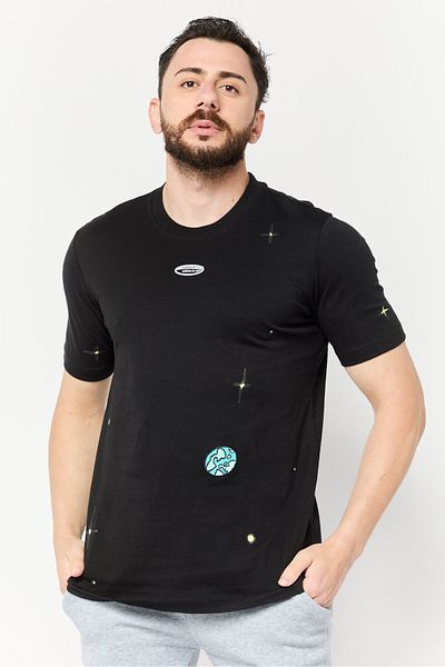 adidas Men Sportswear Fit Short Sleeve Outdoor T-shirt, Black