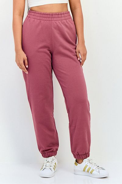 adidas Women Regular Fit Embroidered Logo Outdoor Sweatpants, Mauve