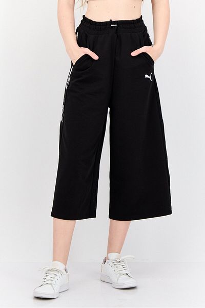 Puma Women Sportswear Fit Brand Logo Outdoor Crop Pants, Black