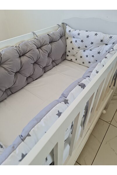 yasetex tasarım حماية جانبية للسرير مقاس 60 × 100 - ارتفاع 40 سم - قماش قطن 100% - مضاد للحساسية - قابل للغسل