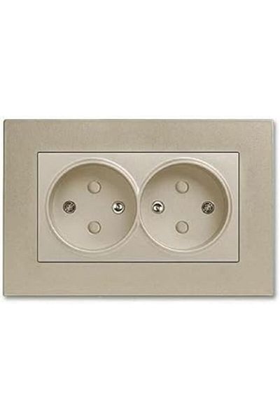VİKO Trendymr Novella Bronze Double Grounded Socket Child Protection Life 1021572