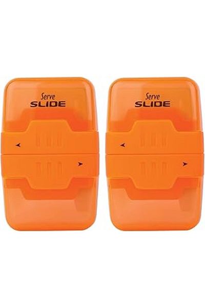 Mu Art Serve Slide Pencil Sharpener with Eraser Orange 2Pcs