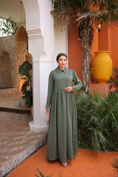 Nissra Ankanoor Collared Cape Dress Anka 255084