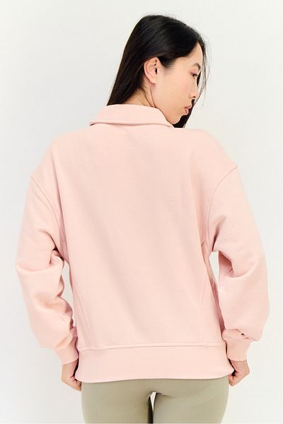 Reebok Women Sportswear Fit Long Sleeve Outdoor Sweatshirt, Pink
