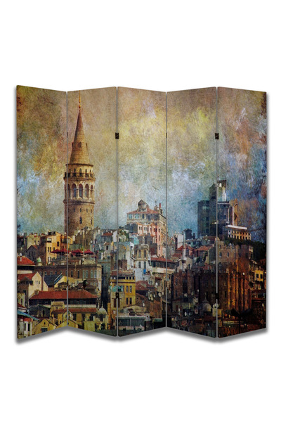 dbsanat Manzara Temalı Özel Tasarım Paravan Room Divider 180 x 200 cm
