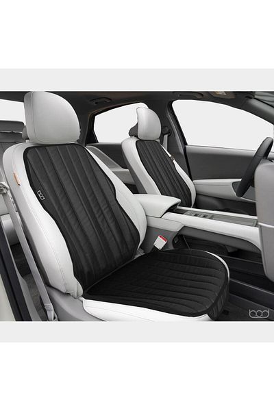 Bod Magnesia Series Leather Sofa Protective Cover Cushion Front Back Set with Pocket Black