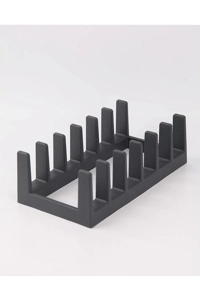 BRAVES 2 Pieces Anthracite Colored Pot Lid Organizer In-Cabinet Organizer