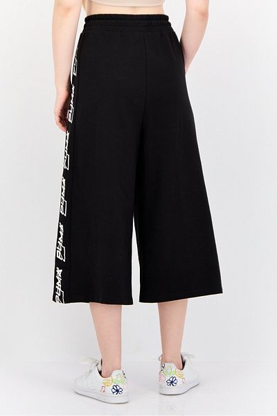 Puma Women Sportswear Fit Brand Logo Outdoor Crop Pants, Black