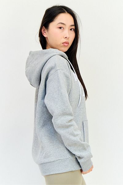 Reebok Women Sportswear Fit Brand Logo Long Sleeves Outdoor Hoodie, Grey