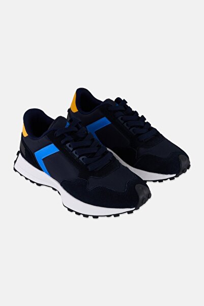 Tapout Men Brand Logo Lace Up Outdoors Shoes, Navy