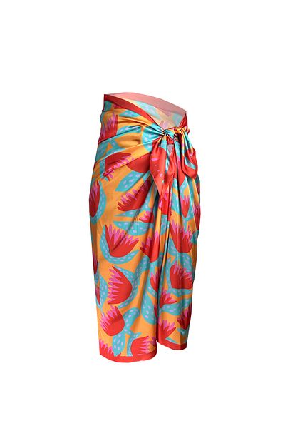 OVELIA İSTANBUL Cunda Charm Satin Pareo 95*145cm