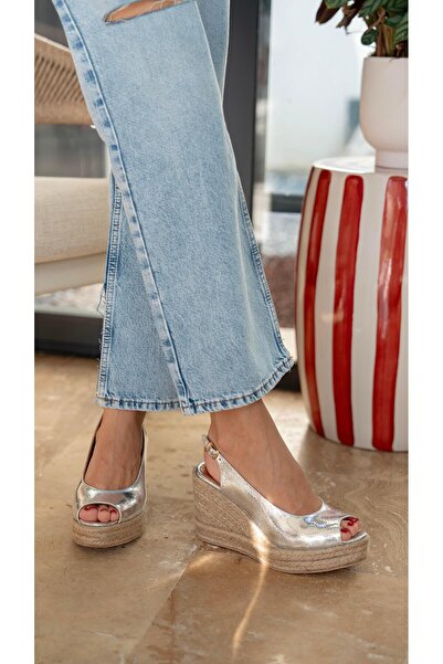 ECENİN BUTİĞİ Teo Lame Hakiki Deri Sandalet