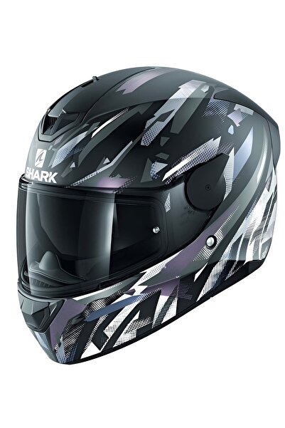 Shark D-skwal Kanhjı Mat Kapalı Kask (m) Gri-beyaz