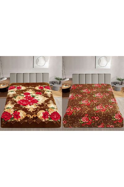 smart home Luxury Winter Blanket for Two People - Soft, Patterned, Two-Layer Blanket - Weight 4 kg - Size 200 x 230 cm