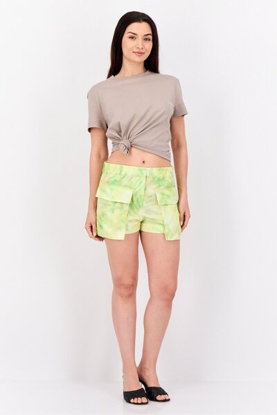 Esprit Women Tie Dye Cargo Shorts, Multicolor