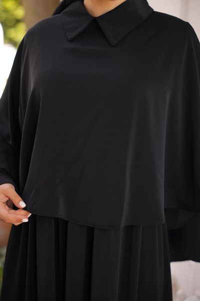 Nissra Ankanoor Collared Cape Dress Anka 255084