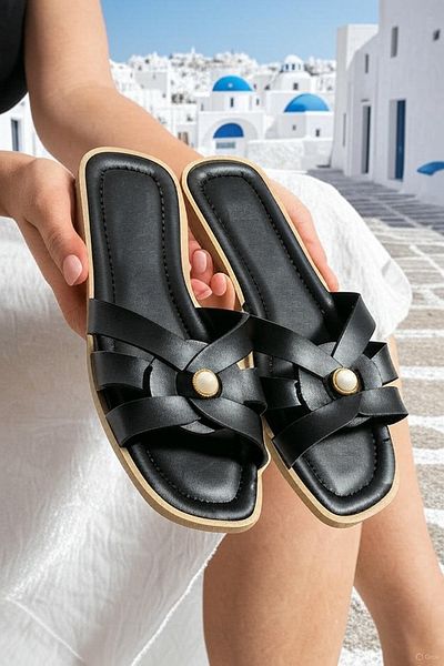 ICELAKE Lotus Women's Ultra Soft Soft Sole Thin Heel Orthopedic Daily Slippers with Pads