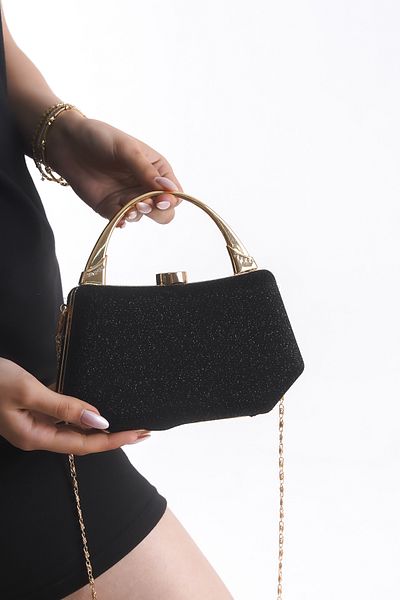 GUİZA Evening Dress Bag Special Design Case Crystal Stone Chain and Armlet Evening Dress Bag