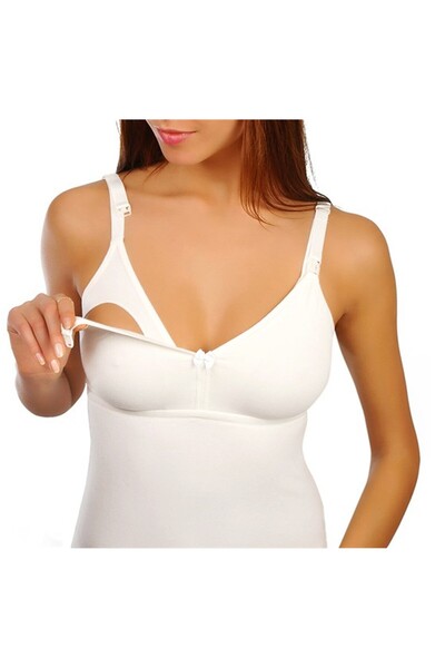 LTG Nova Sema Baby Breastfeeding Undershirt White Size 90