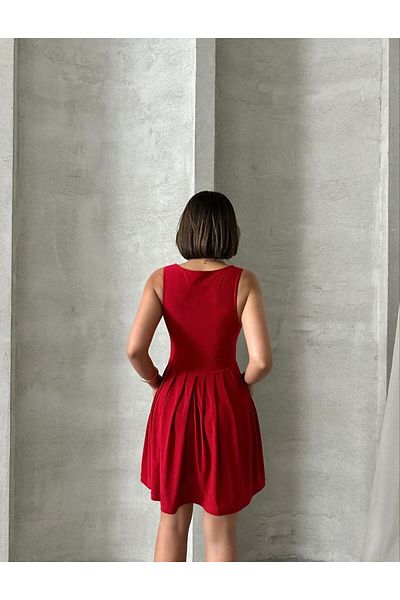 Brood Sandy Strap Square Neck Skirt Ruffle Mini Summer Dress