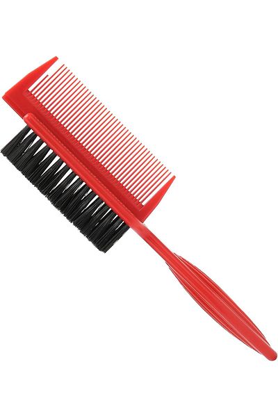 LA PERLA TECH Double Sided Small Brush Comb, Travel Portable Broken Hairbrush Hairdressing Styling Tool, Red