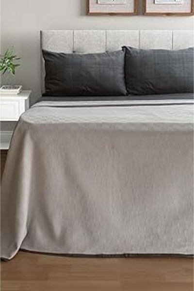 Mu Art Ahşap Alla Turca Single Natural Cotton Pique Stone, Four Seasons Pique, 160X240 Cm, 1025 Gr
