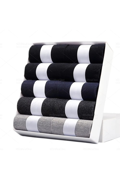 delis Комплект от 10 чифта мъжки чорапи, Ss0138, Многоцветни, Универсален размер